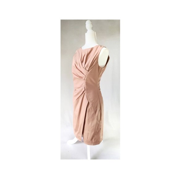 Hoss Intropia Sheath Dress Nude Pink Coral Business Cocktail Party Dress Small - Picture 3 of 8